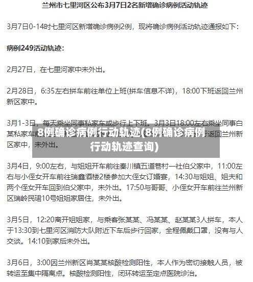 8例确诊病例行动轨迹(8例确诊病例行动轨迹查询)