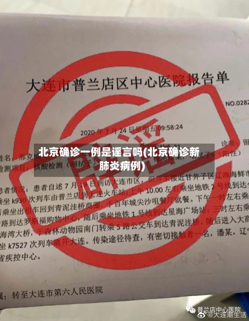 北京确诊一例是谣言吗(北京确诊新肺炎病例)