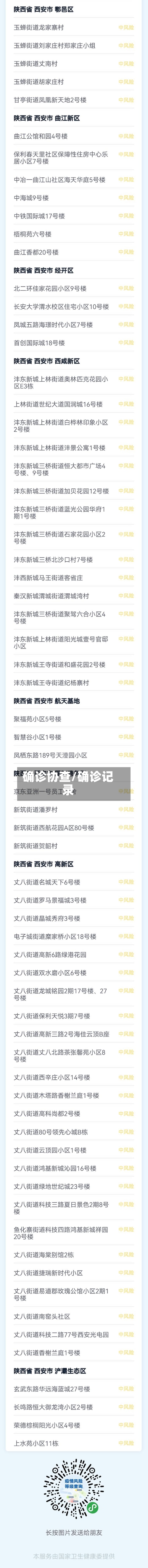确诊协查/确诊记录