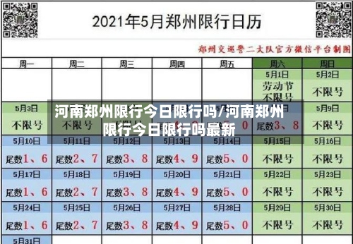 河南郑州限行今日限行吗/河南郑州限行今日限行吗最新-第3张图片