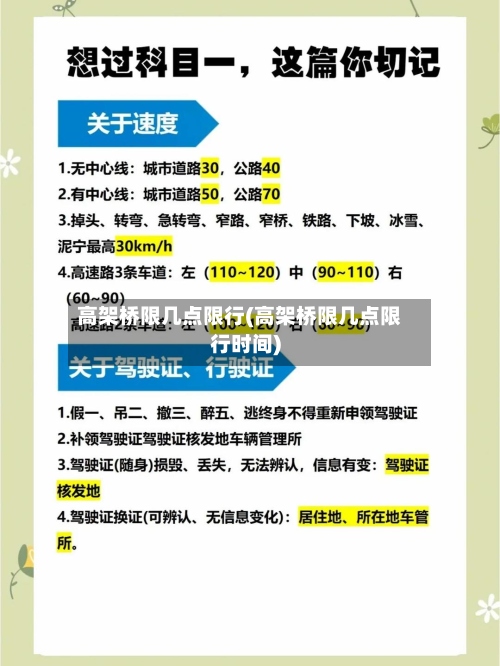 高架桥限几点限行(高架桥限几点限行时间)