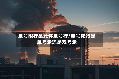 单号限行是允许单号行/单号限行是单号走还是双号走-第3张图片