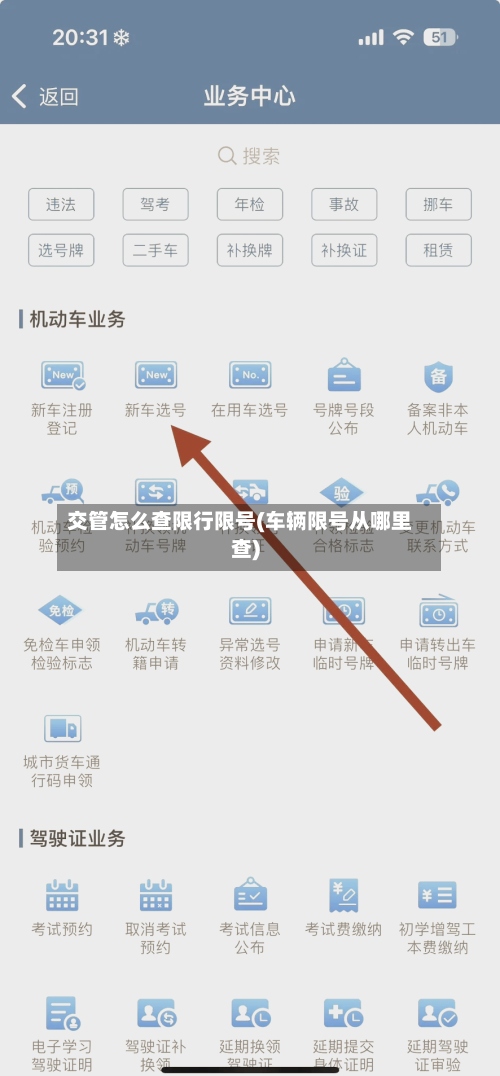 交管怎么查限行限号(车辆限号从哪里查)