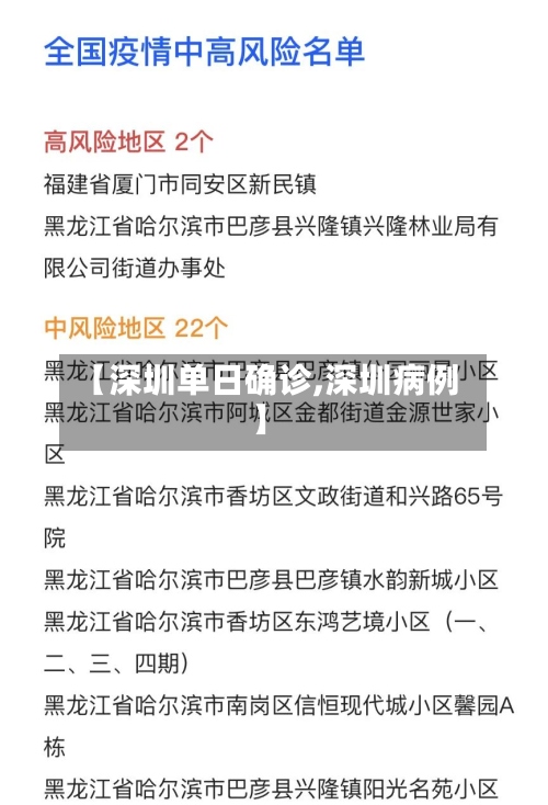 【深圳单日确诊,深圳病例】