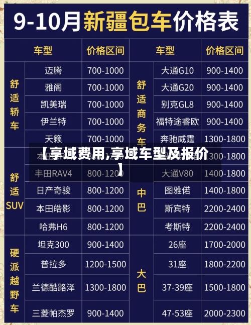 【享域费用,享域车型及报价】-第2张图片