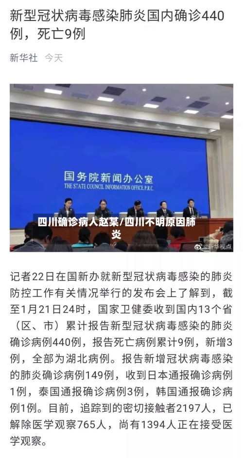 四川确诊病人赵某/四川不明原因肺炎