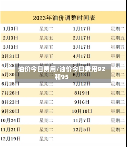 油价今日费用/油价今日费用92和95