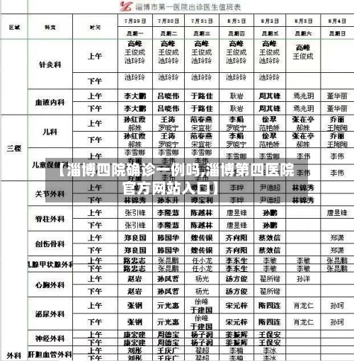【淄博四院确诊一例吗,淄博第四医院官方网站入口】