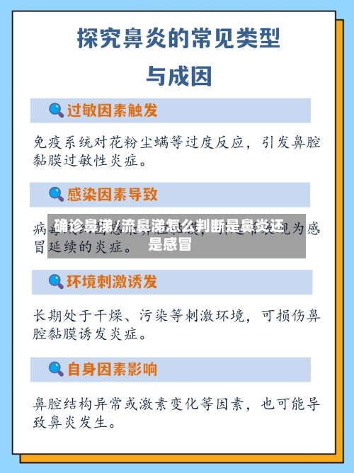 确诊鼻涕/流鼻涕怎么判断是鼻炎还是感冒-第3张图片