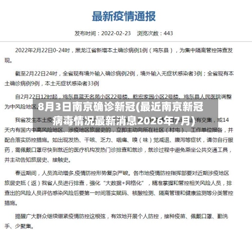 8月3日南京确诊新冠(最近南京新冠病毒情况最新消息2026年7月)-第3张图片