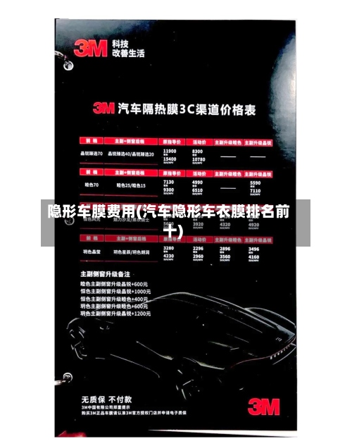 隐形车膜费用(汽车隐形车衣膜排名前十)