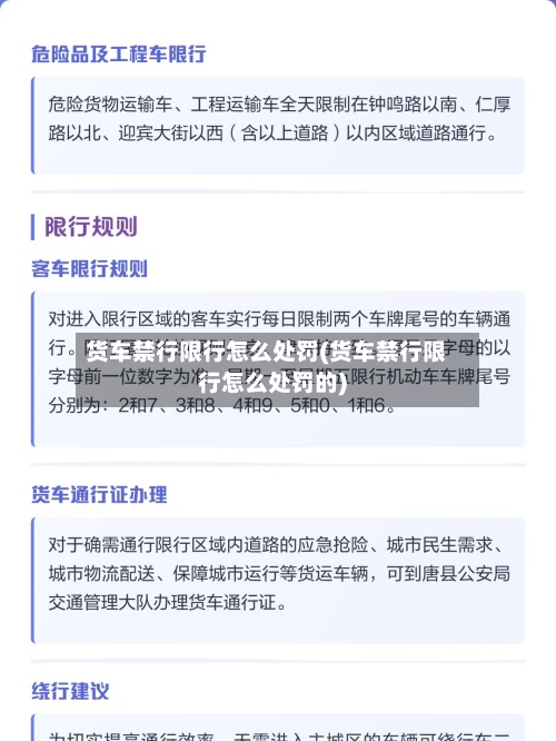 货车禁行限行怎么处罚(货车禁行限行怎么处罚的)
