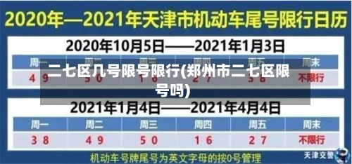 二七区几号限号限行(郑州市二七区限号吗)-第3张图片