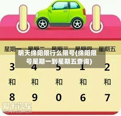 明天绵阳限行么限号(绵阳限号星期一到星期五查询)-第2张图片