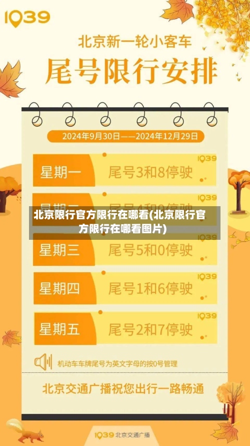 北京限行官方限行在哪看(北京限行官方限行在哪看图片)
