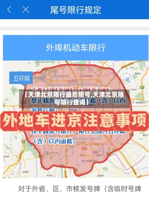 【天津北京限行最后限号,天津北京限号限行查询】