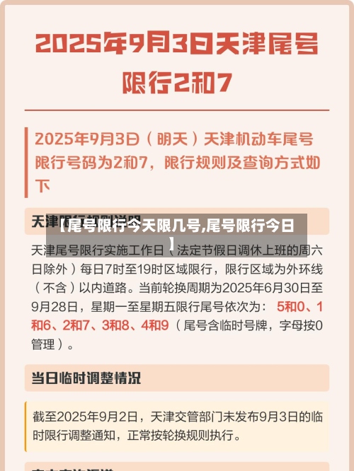 【尾号限行今天限几号,尾号限行今日】
