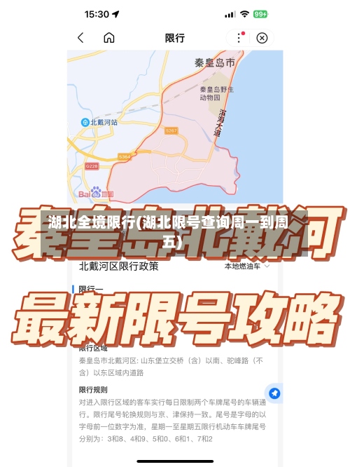 湖北全境限行(湖北限号查询周一到周五)