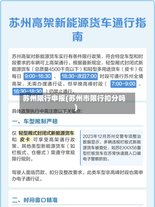 苏州限行申报(苏州市限行扣分吗)