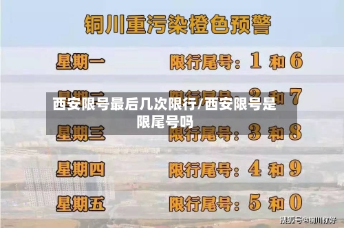 西安限号最后几次限行/西安限号是限尾号吗