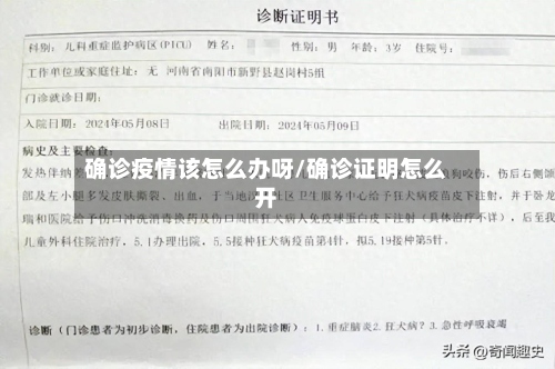 确诊疫情该怎么办呀/确诊证明怎么开