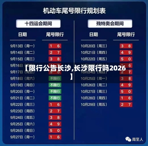 【限行公告长沙,长沙限行吗2026】-第2张图片