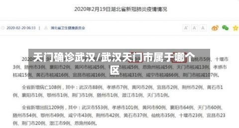 天门确诊武汉/武汉天门市属于哪个区