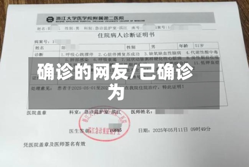 确诊的网友/已确诊为