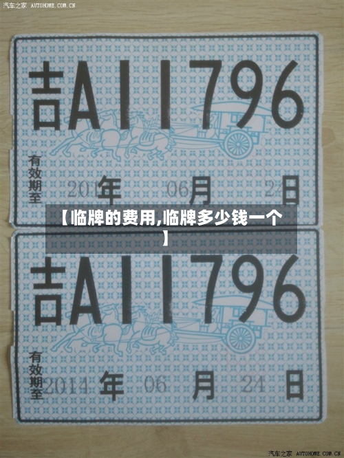 【临牌的费用,临牌多少钱一个】