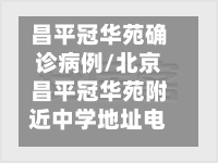昌平冠华苑确诊病例/北京昌平冠华苑附近中学地址电话