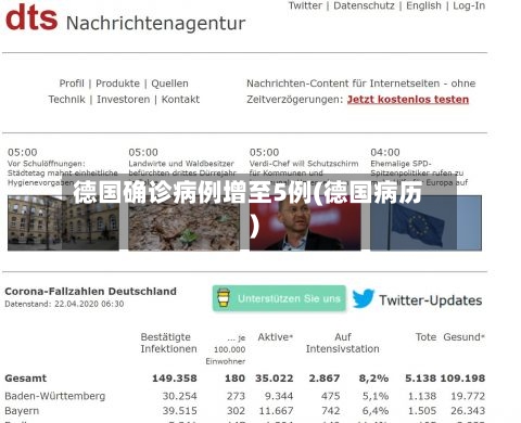 德国确诊病例增至5例(德国病历)-第2张图片