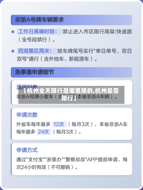 【杭州全天限行是哪里限的,杭州是否限行】