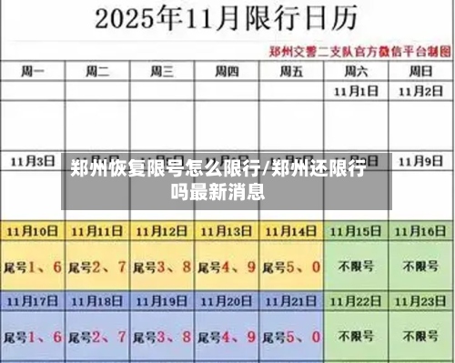 郑州恢复限号怎么限行/郑州还限行吗最新消息
