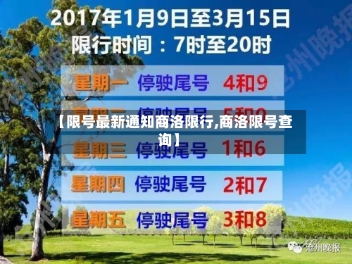 【限号最新通知商洛限行,商洛限号查询】-第2张图片