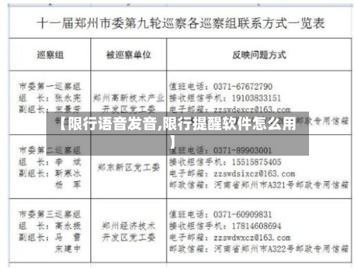 【限行语音发音,限行提醒软件怎么用】-第3张图片