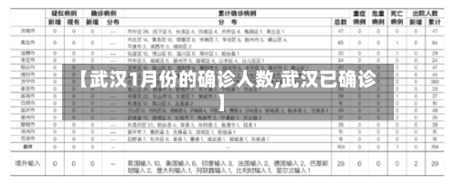 【武汉1月份的确诊人数,武汉已确诊】-第3张图片