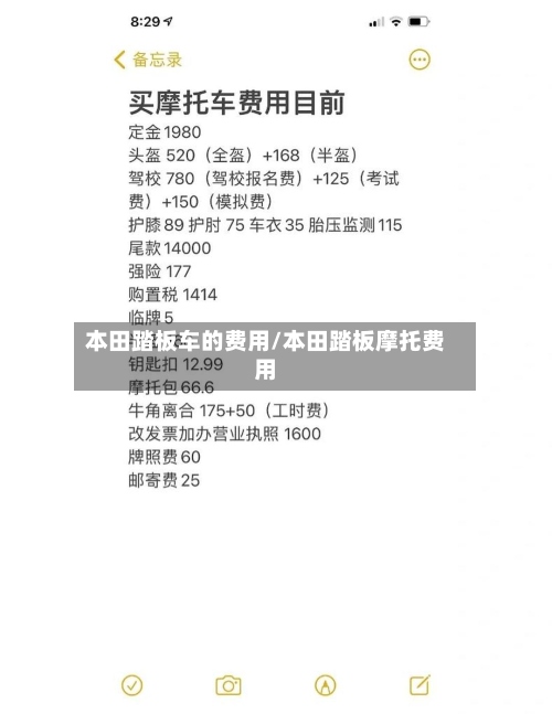 本田踏板车的费用/本田踏板摩托费用-第2张图片