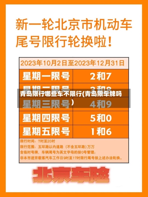 青岛限行哪些车不限行(青岛限车牌吗)