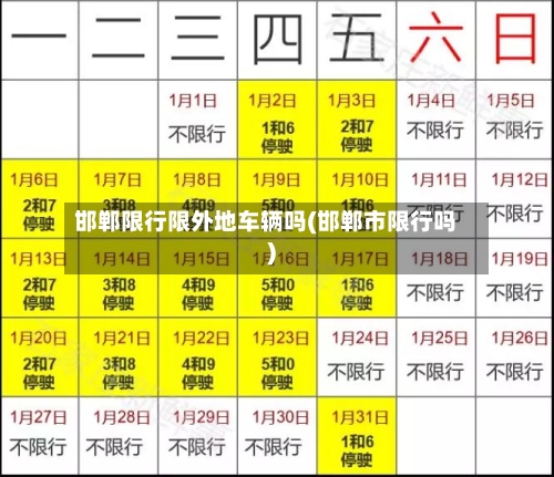 邯郸限行限外地车辆吗(邯郸市限行吗)-第3张图片