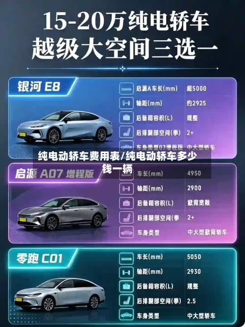 纯电动轿车费用表/纯电动轿车多少钱一辆