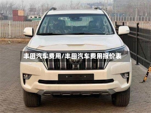 丰田汽车费用/丰田汽车费用报价表-第3张图片