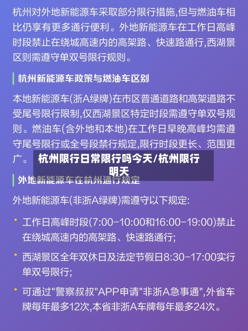 杭州限行日常限行吗今天/杭州限行明天-第2张图片