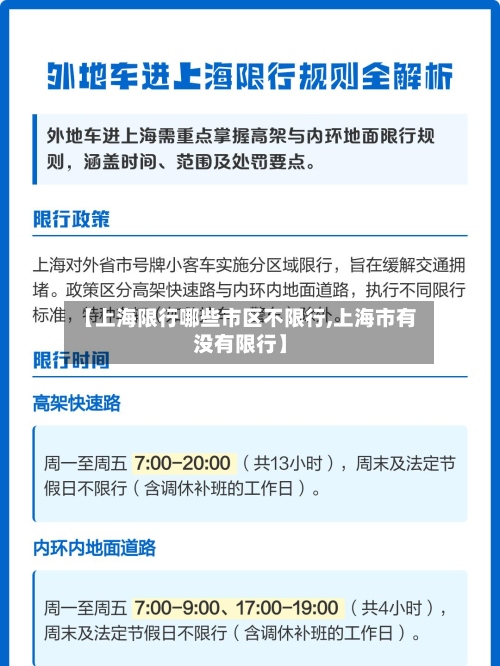 【上海限行哪些市区不限行,上海市有没有限行】-第2张图片