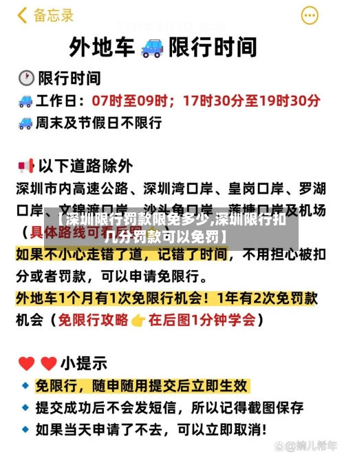 【深圳限行罚款限免多少,深圳限行扣几分罚款可以免罚】-第2张图片