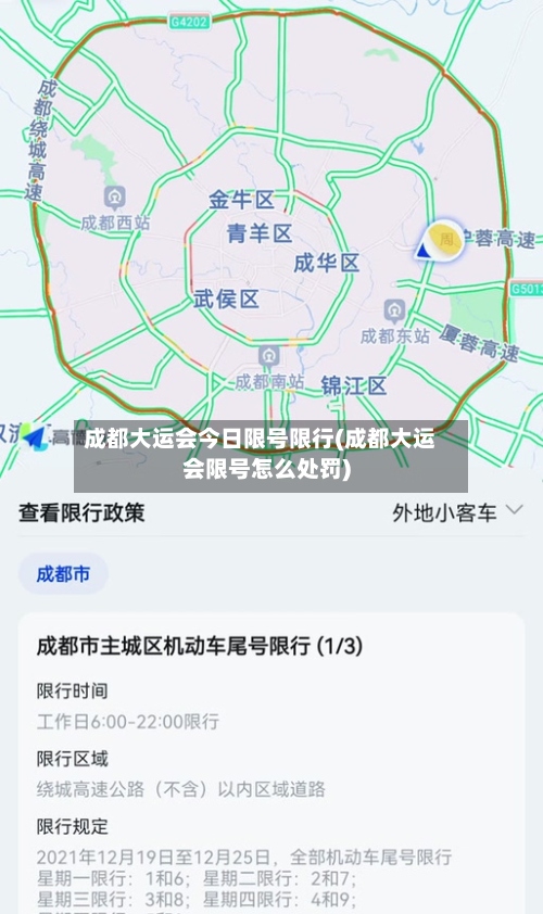 成都大运会今日限号限行(成都大运会限号怎么处罚)