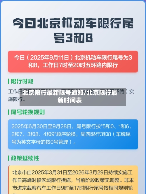 北京限行最新限号通知/北京限行最新时间表