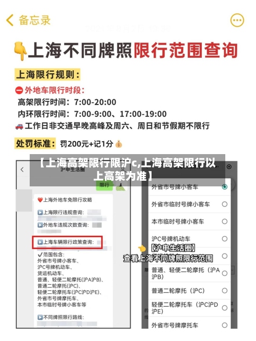 【上海高架限行限沪c,上海高架限行以上高架为准】
