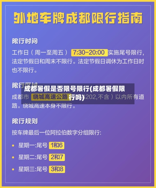 成都暑假是否限号限行(成都暑假限行吗)