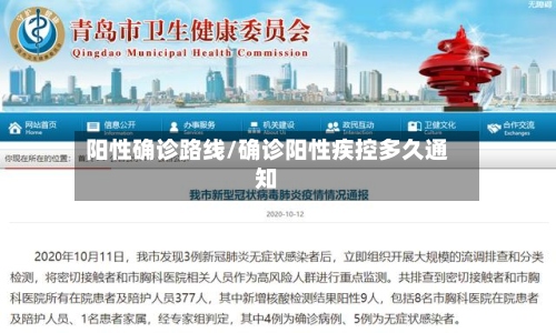 阳性确诊路线/确诊阳性疾控多久通知
