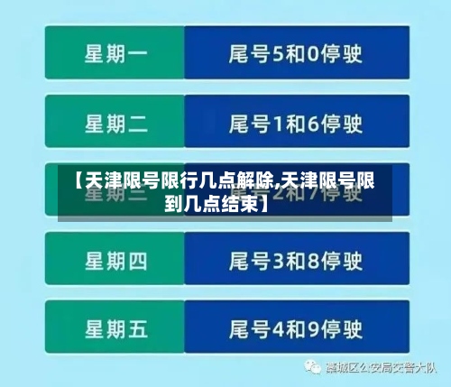 【天津限号限行几点解除,天津限号限到几点结束】-第2张图片